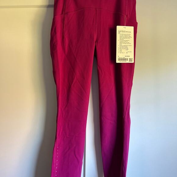 Lululemon Swift Speed HR crop- 23” raspberry color NWT - Picture 2 of 7